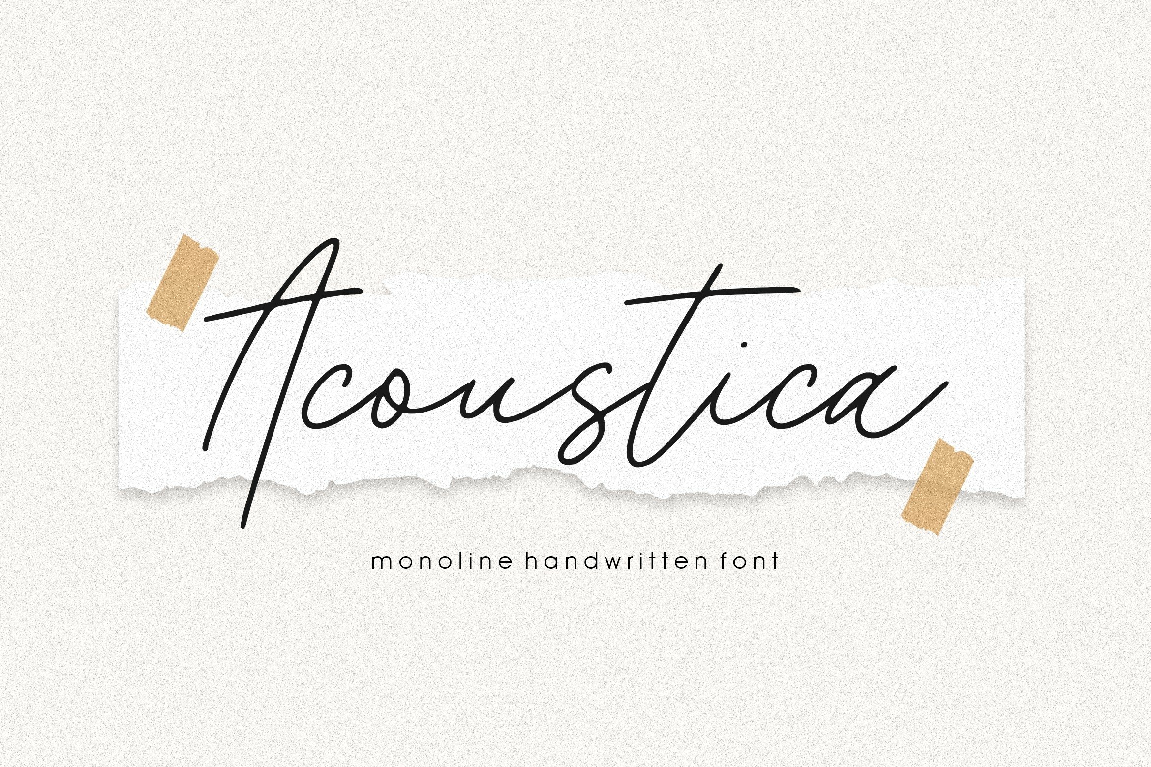 Acoustica Monoline Handwritten Font1